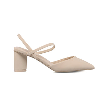 Décolleté slingback beige in pelle vegana con tacco a blocco Call It Spring Melodyy, Donna, SKU w023000107, Immagine 0